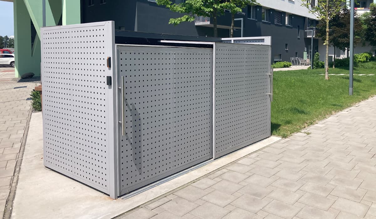 Gerhardt Braun Mülltonnen-Box QLB grau